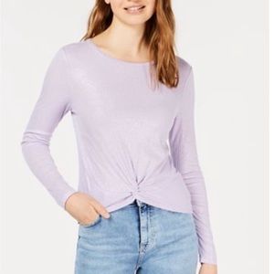 Silver Gray Shimmer Knot Shirt